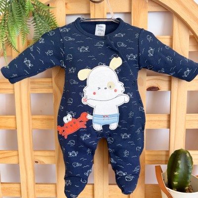 Macacão Trape Zape - Coelhinho Beach - Marinho